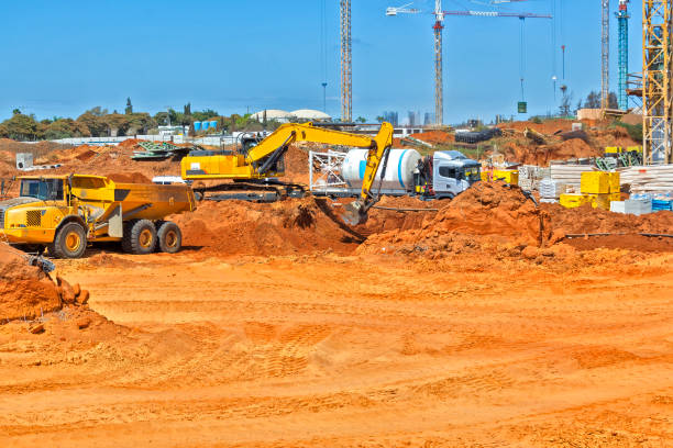 istock Construction of a residential area. 900407866