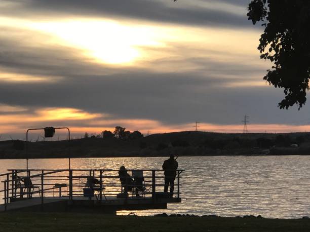 istock Fishing at sunset on the delta 900408608