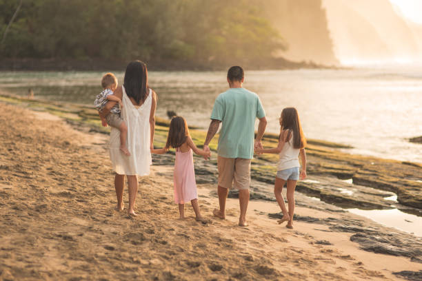 istock Hawaii family vacation on beach 900408960