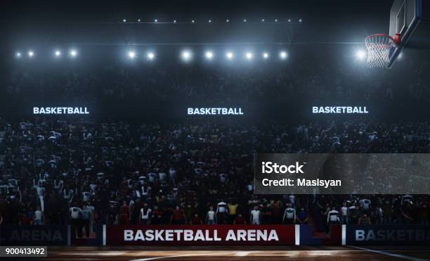 Arena De Baloncesto Profesional En 3d Foto de stock y más banco de imágenes de Baloncesto - Baloncesto, Pistas, Estadio