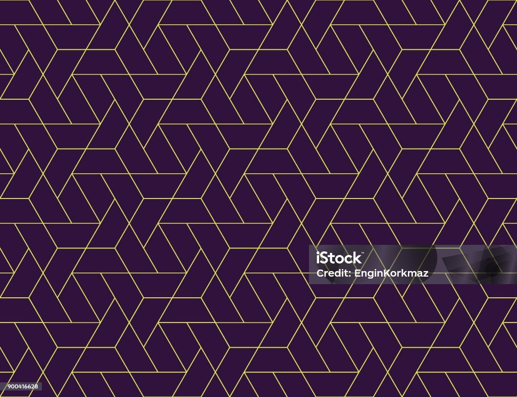 Geometric grid seamless pattern Geometric grid with intricate hexagonal and triangular shapes seamless pattern design, repeating background for web and print purposes Triangle Shape stock vector