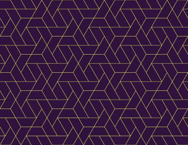 Geometric grid seamless pattern vector art illustration