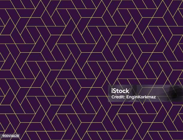 Geometric Grid Seamless Pattern Stock Illustration - Download Image Now - Triangle Shape, Geometric Shape, Backgrounds