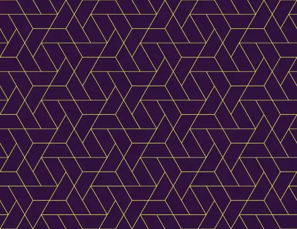 Vector illustration of Geometric grid seamless pattern