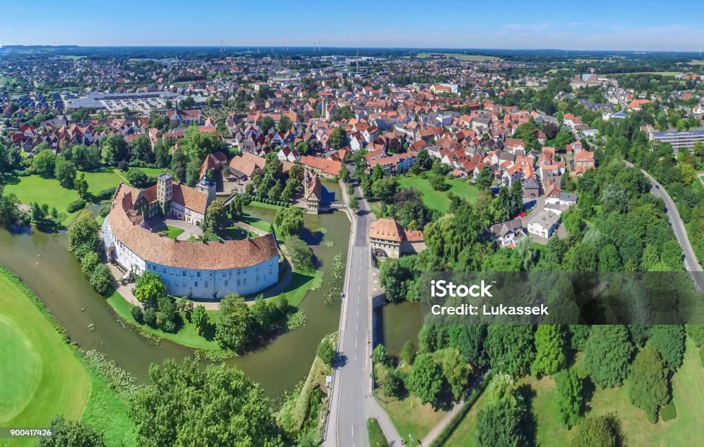Luftbild von der historischen Stadt Steinfurt - Lizenzfrei Schweinfurt Stock-Foto