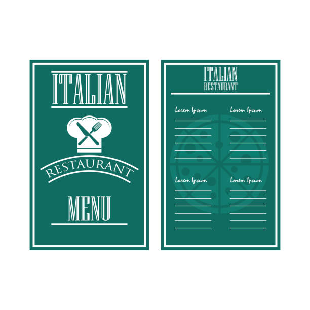 bildbanksillustrationer, clip art samt tecknat material och ikoner med italienska fällbara menyn broschyrer och reklamblad för restaurang eller café - illustrationer med smoothie