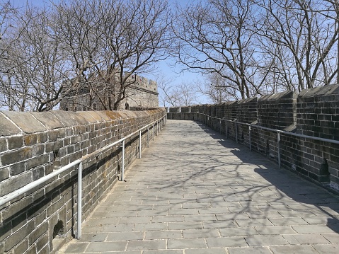 It is most eastern part of Great Wall; located on Hushan or Tiger mountain, Dandong, Liaoning; near China-North Korea border.