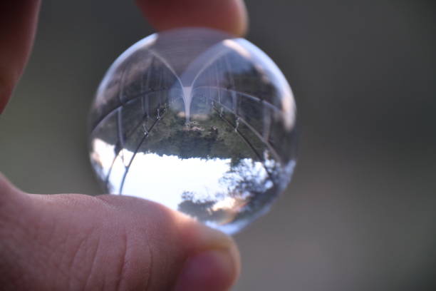 istock Rope bridge through a glass ball 900446726