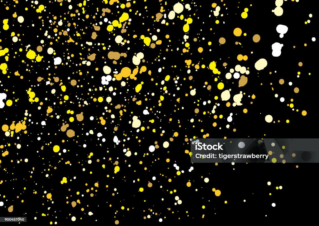 Gold Glitter Explosion On Black Background Made Of Spray Paint Golden  Festive Blow Texture Of Confetti Golden Grunge Grainy Spray Abstract  Texture Of Snow Flakes Holiday Background Vector Stock Illustration -  Download