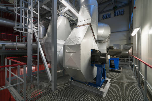 istock Biofuel boiler flue gas ventilator 900457106