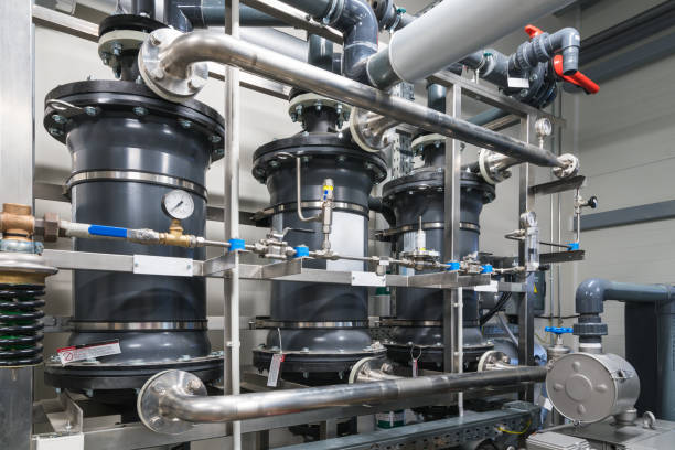 система деаэрации мембран - pipe power station valve water стоковые фото и изображения