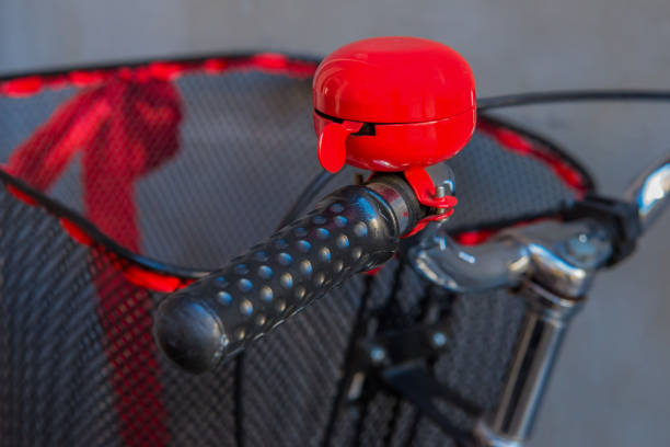 istock An old bicycle with a beautiful red bell 900459046