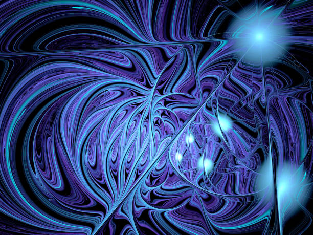 istock Abstract illustration of a fractal pattern on black background 900465578