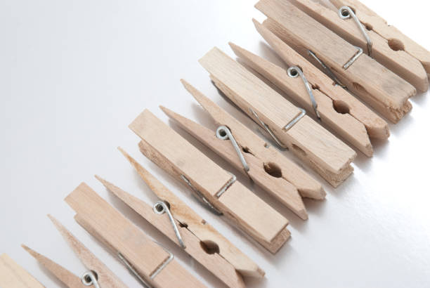 istock Wooden clothes pegs 900476650
