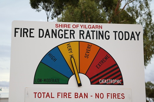 Fire danger rating today, Shire of Yilgarn Australia