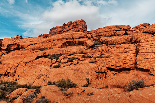 Landscape of Red Rocks at Red Rock Canyon, Southern Nevada, USA