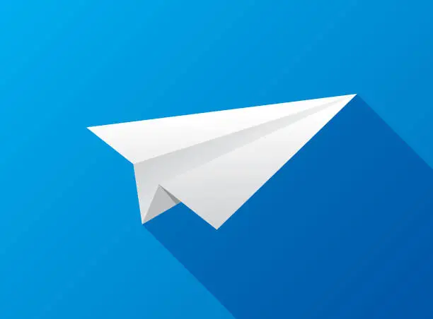 Vector illustration of Paper Plane Icon Flat