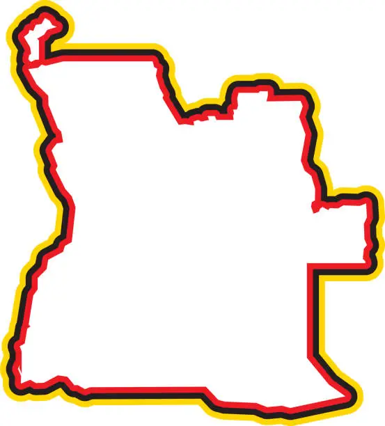 Vector illustration of Angola Outline