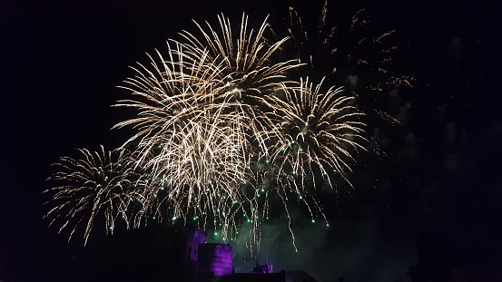 Edinburgh city centre fireworks display