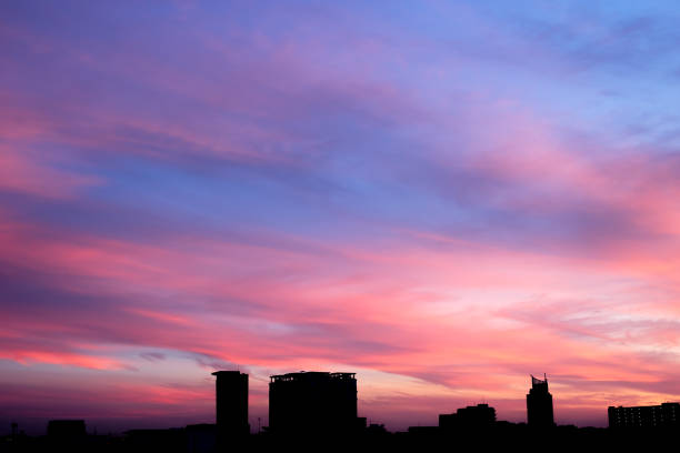 istock Silhouette of building in evening 900509734