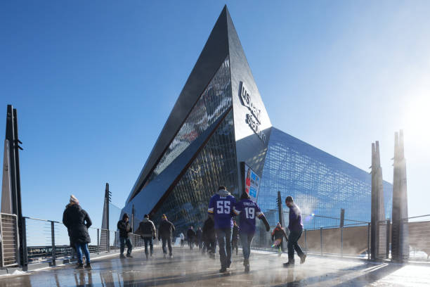 US Bank Stadium in Minneapolis. stock photo