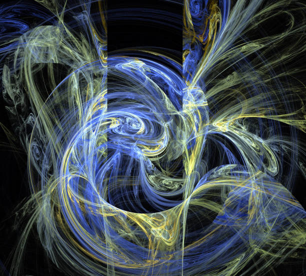 istock image of one Digital Fractal on Black Color 900522948