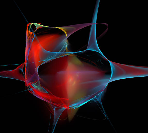 istock image of one Digital Fractal on Black Color 900523086
