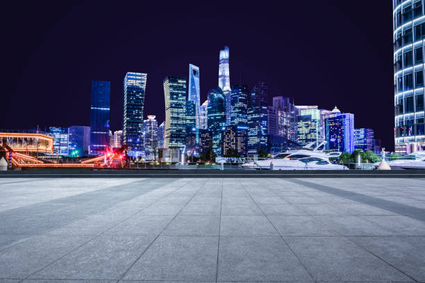 istock Twilight shot with the Shanghai skyline 900538340