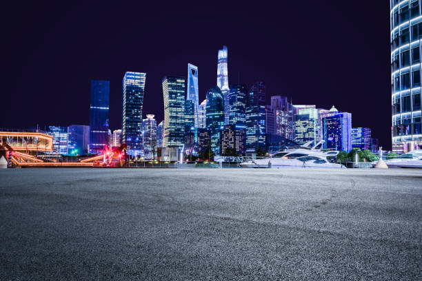 istock Twilight shot with the Shanghai skyline 900538346