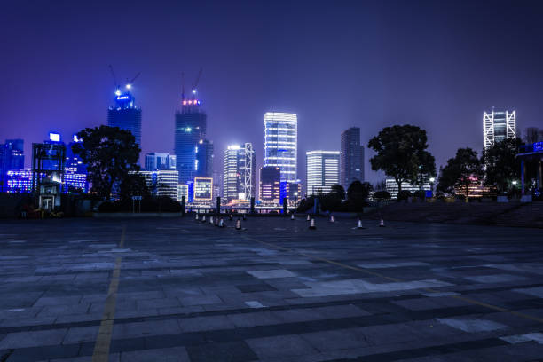 istock ecological energy saving wooden office building at night 900543480