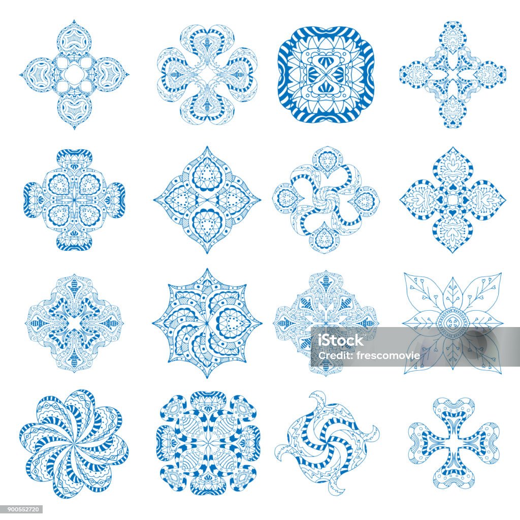 Patterns Of Rondon Round Pattern Set Stock Illustration - Download Image Now - Abstract ...