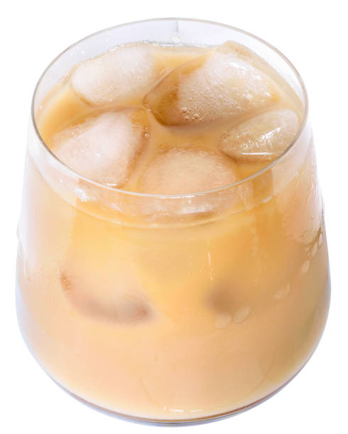 istock Glass with iced coffee isolated 900553214