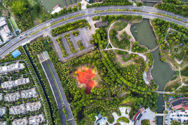 istock Aerial photography park 900553740