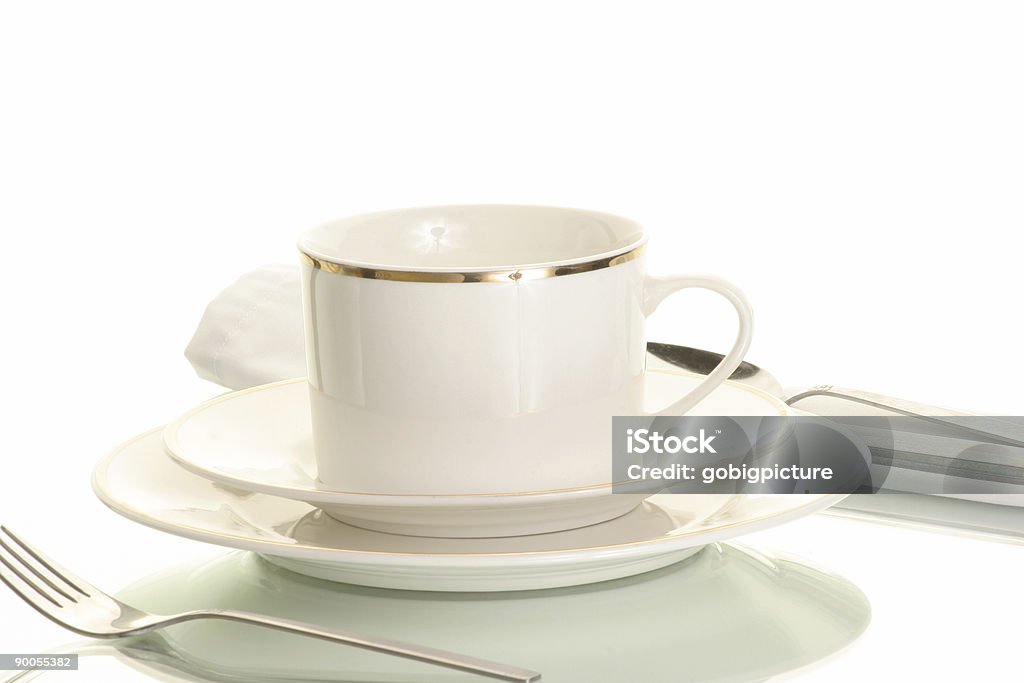 Küchenutensilien, Geschirr und Kaffeetasse - Lizenzfrei Aromatherapie Stock-Foto