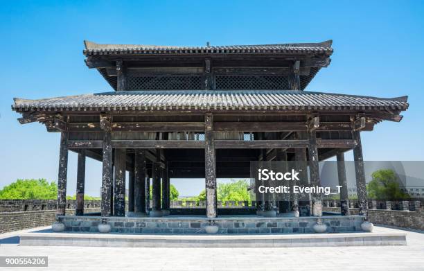 Chinese Ancient City Wall And Gate Tower Stock Photo - Download Image Now - Ancient, Architecture, Asia