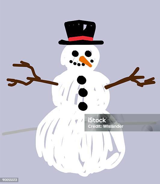 Abstract Snowman Stock Illustration - Download Image Now - Blizzard, Cap - Hat, Christmas