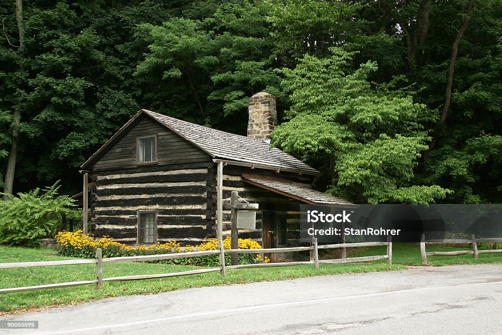 Old Log Cabin, Youngstown-Ohio - Foto de stock de Ohio royalty-free