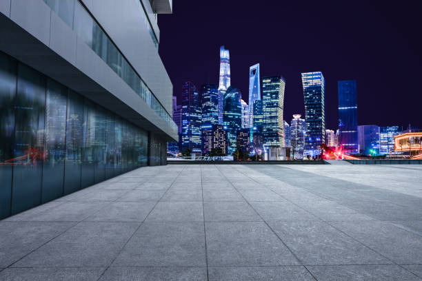 istock Twilight shot with the Shanghai skyline 900557670