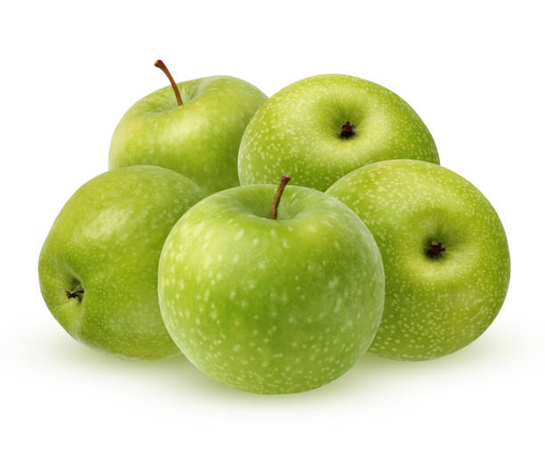 istock Green apples isolated on a white background. 900561798