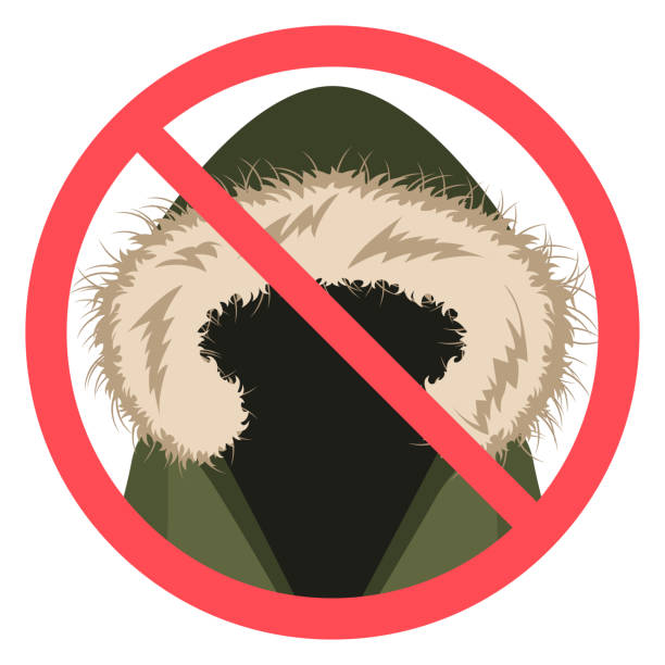 no fur Flat Design no fur Icon fur protest stock illustrations