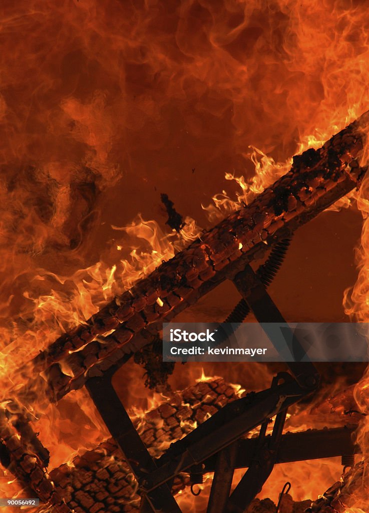 Haus Brennen - Lizenzfrei Asche Stock-Foto