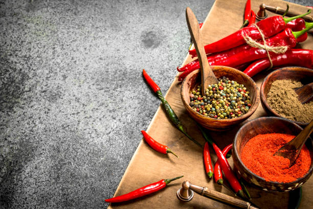 istock Ground red hot chili peppers in a bowl. 900569854