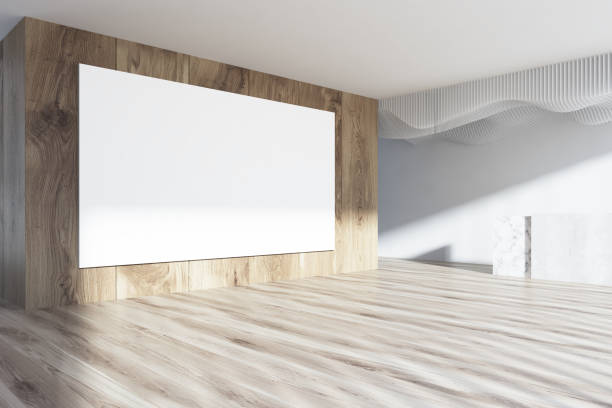 istock White and wooden reception hall side poster 900569884
