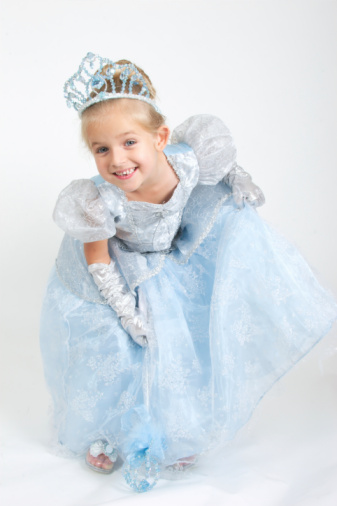 Very beautiful princess in Cinderella dress.