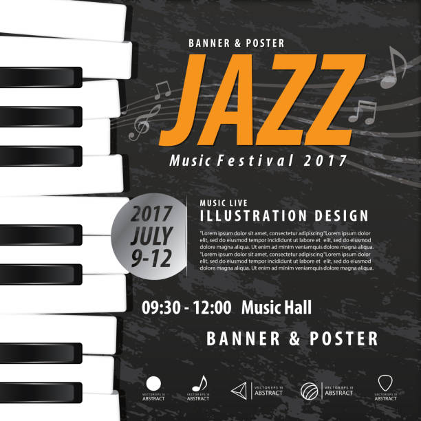 Keyboard, Musical instrument design realistic style and poster music festival layout for commercial vector. Musical instrument and music concept. Keyboard, Musical instrument design realistic style and poster music festival layout for commercial vector. Musical instrument and music concept. music class stock illustrations