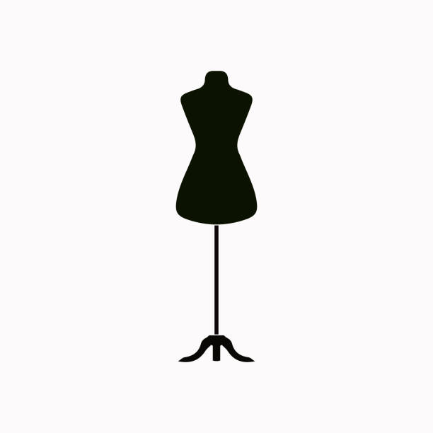 illustrazioni stock, clip art, cartoni animati e icone di tendenza di icona vettoriale del modello sarta. - mannequin