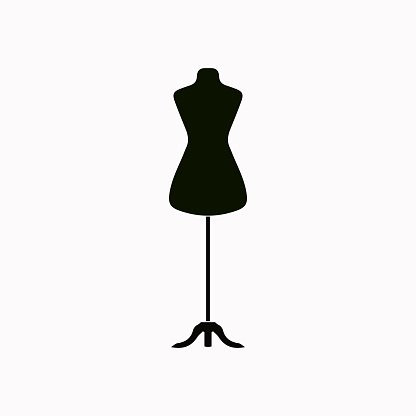 Dressmaker model vector  icon.