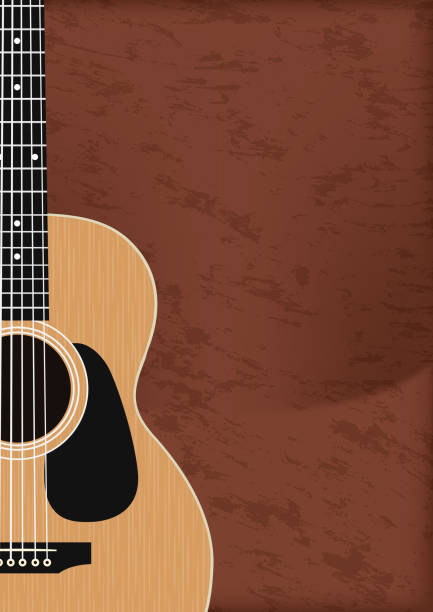 istock Guitar, Musical instrument design realistic style and A4 background poster music for commercial vector. Musical instrument and music concept. 900576196