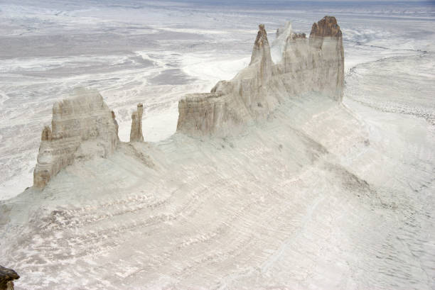 Ustyurt Plateau, Mangystau Region, the southwestern Kazakhstan. stock photo