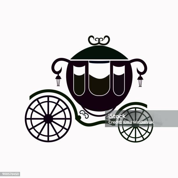 Carriage Vector Icon Stock Illustration - Download Image Now - Carriage, Cinderella, Chariot